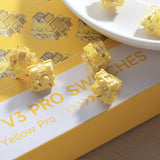 Akko Cream Yellow Pro V3 5-Pin Mechanical Switch Pack - 45 Pcs