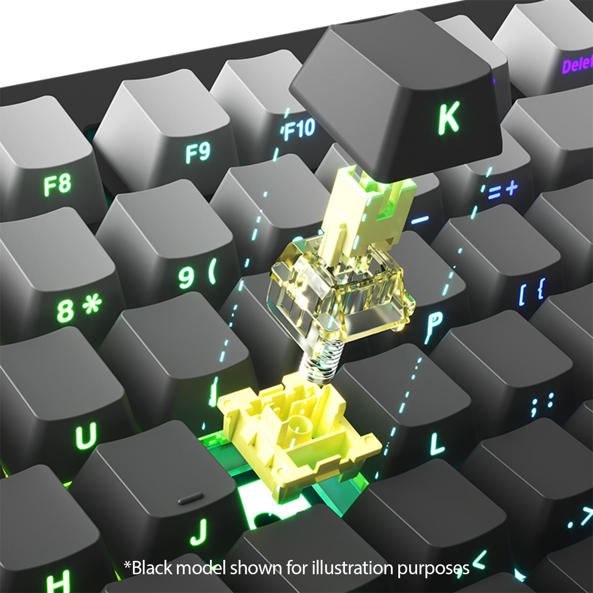 Akko Monsgeek M1W V3 HE-SP Silver Gradiant 75% RGB Wireless Mechanical Keyboard - Magnetic Yellow Switch