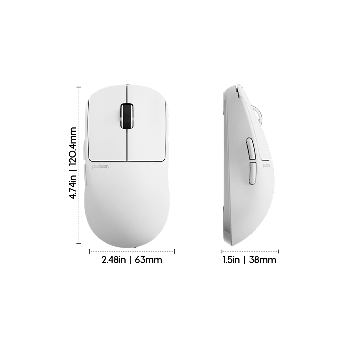 Pulsar X2 CrazyLight Medium Wireless Gaming Mouse - Uyuni White