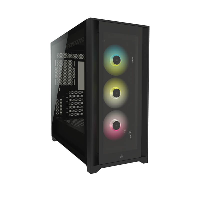 Corsair iCUE 5000X RGB Tempered Glass Mid-Tower Case - Black