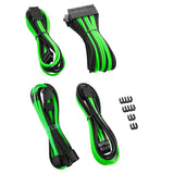 CableMod Pro ModMesh Sleeved 12VHPWR StealthSense Cable Extension Kit (Black + Light Green, 16-pin to Triple 8-pin)