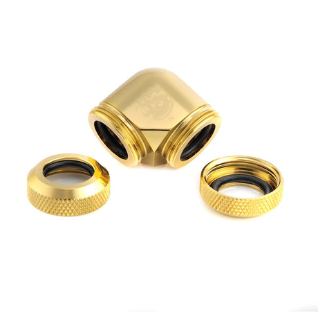 Bitspower 90-Degree Dual Multi-Link Fitting For OD 12mm - True Brass