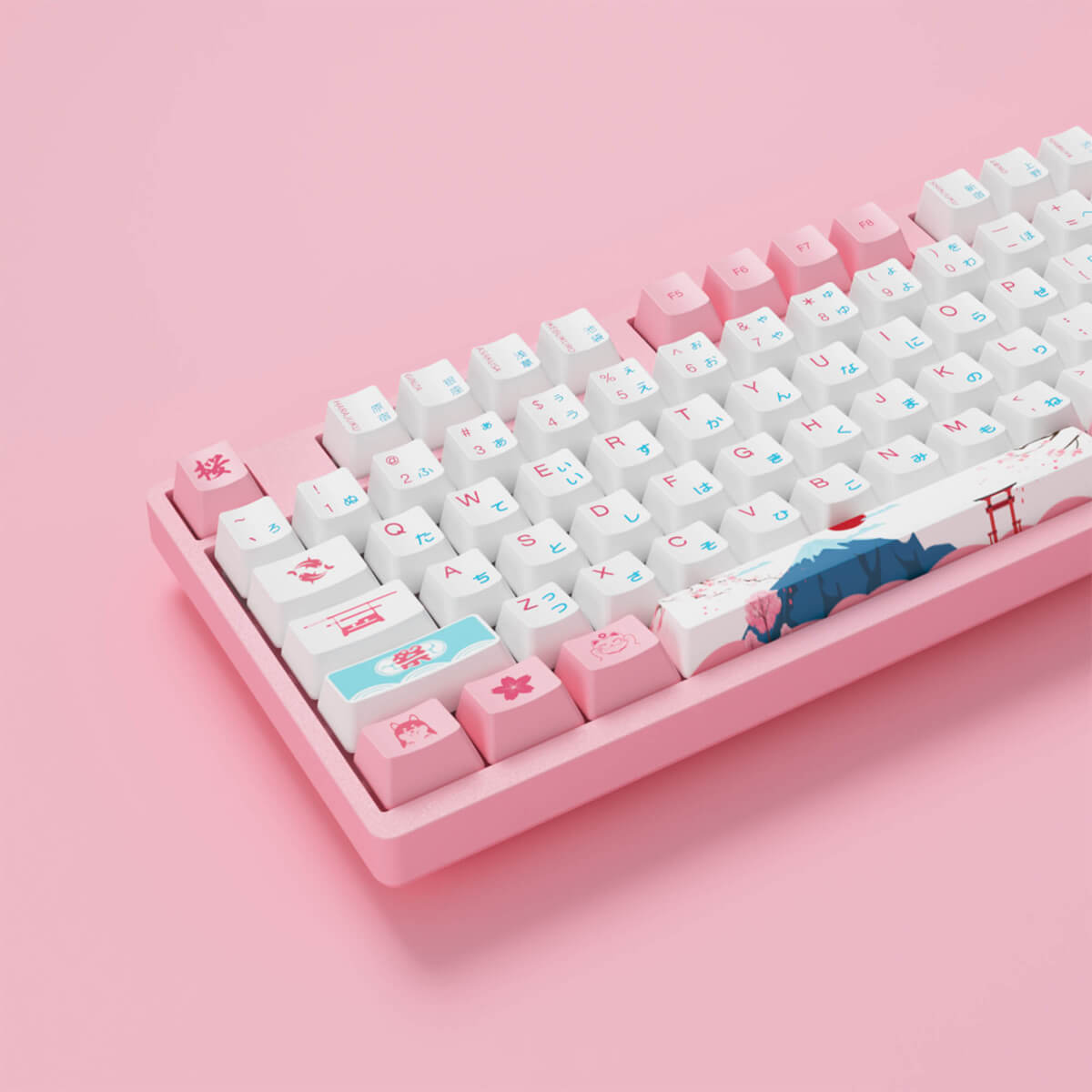 Akko 3098B Plus Sakura R2 RGB Hot-Swappable Wireless Keyboard TTC Gold Pink Switch