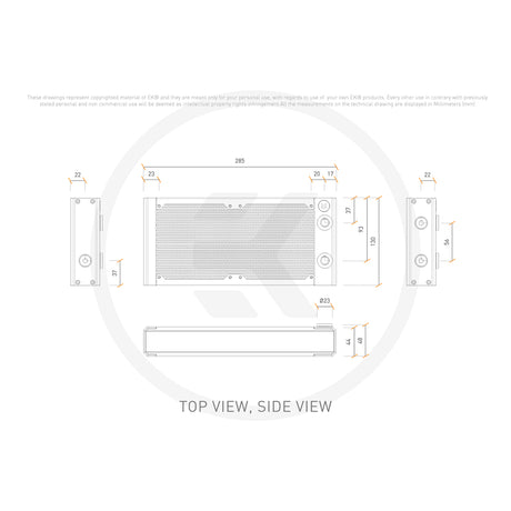 EKWB EK-Quantum Surface P240M 240mm Radiator - Black