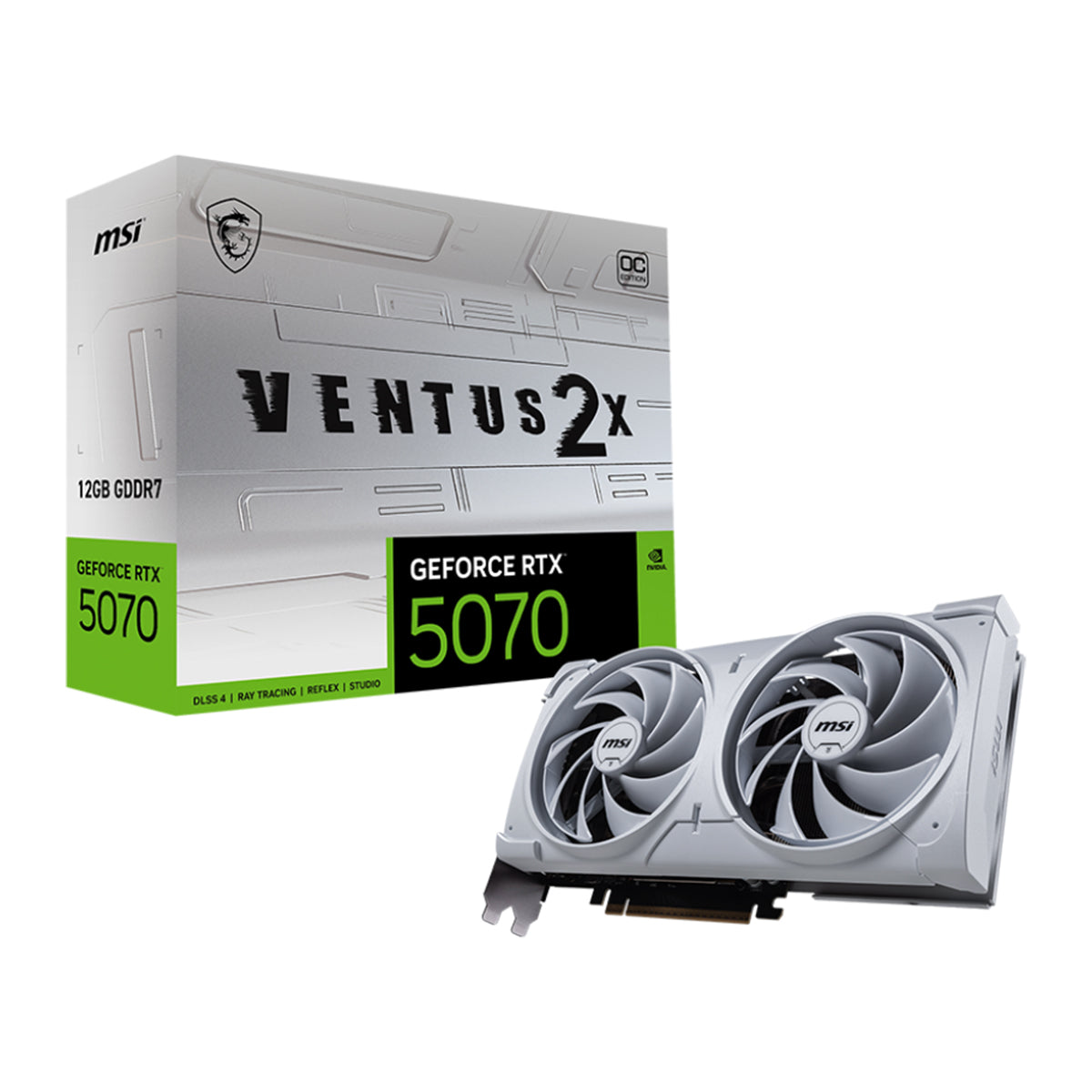 MSI GeForce RTX 5070 VENTUS 2X OC WHITE 12GB Graphics Card