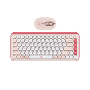 Logitech Pop Icon Wireless Bluetooth Keyboard and Mouse Combo - Rose