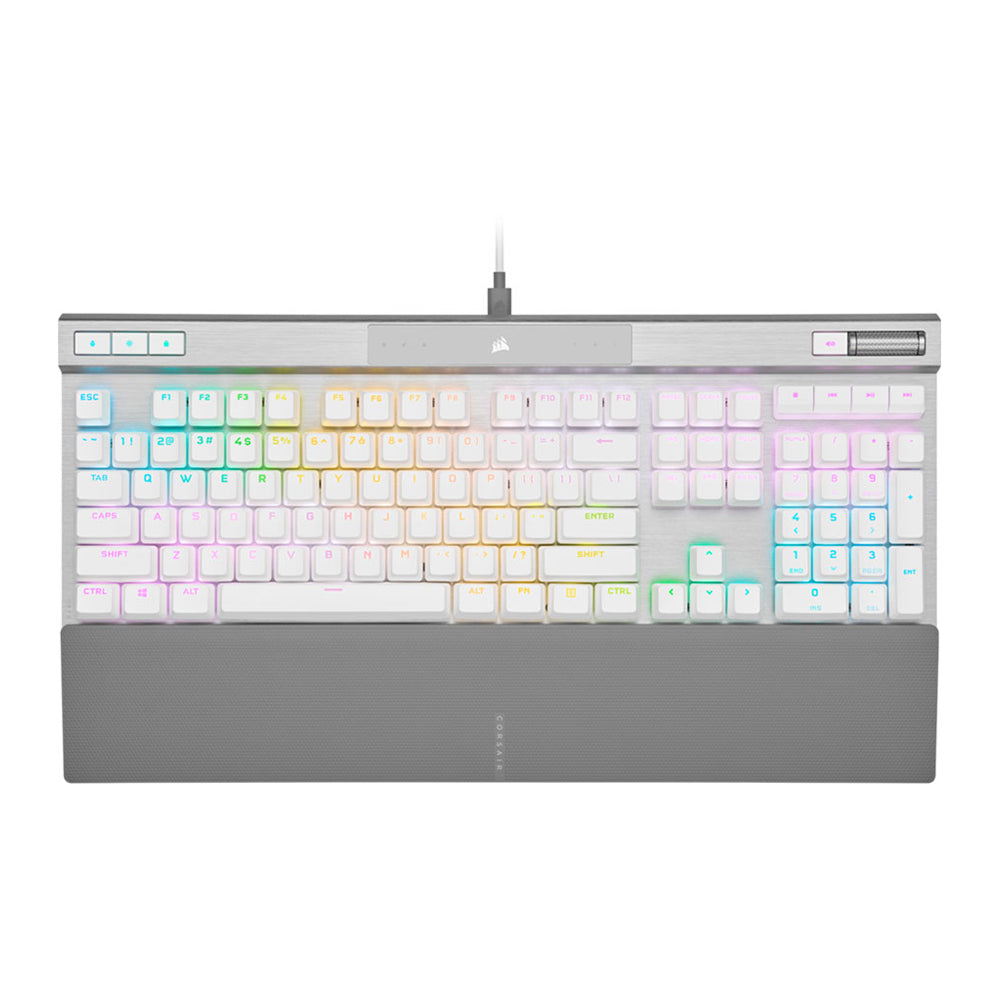 Corsair K70 RGB PRO Mechanical Keyboard - White w/OPX Switchs