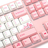 Varmilo VEM87 Sakura R2 TKL Mechanical Keyboard - EC Daisy V2 Linear Switch