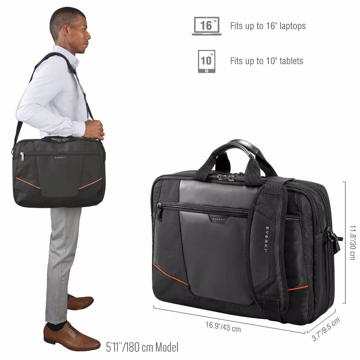 Everki Flight Briefcase Laptop Bag - Up to 16''