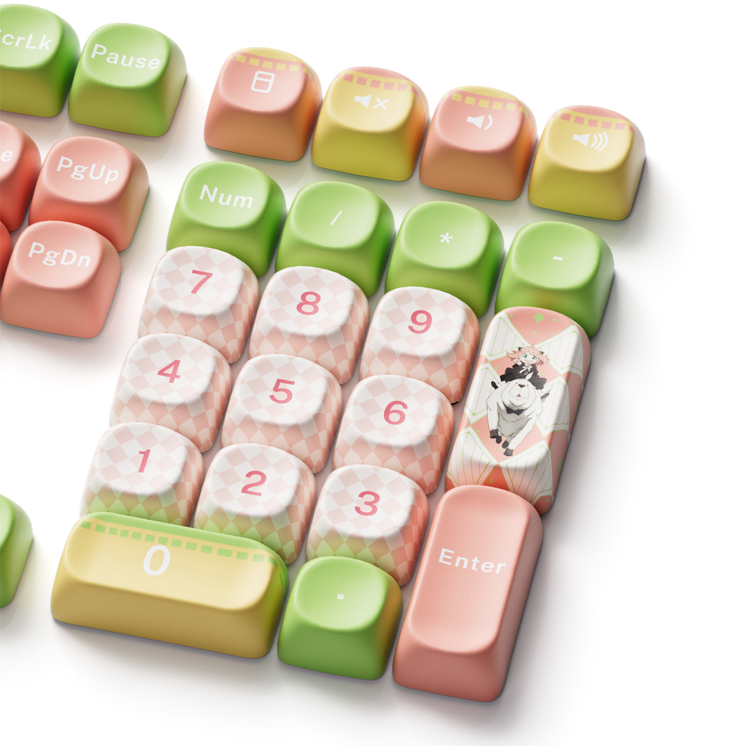 Akko x Spy Family Anya's Daily Life PBT MOA Profile Keycap Set - 128 Keys
