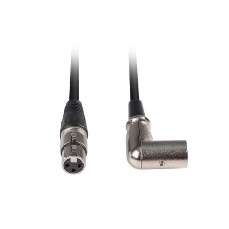 Dynamix XLR 3-Pin Right Angled Male to 3-Pin Female Balanced Audio Cable - 2M