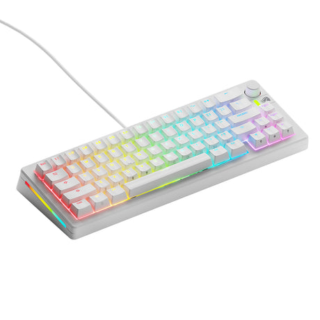 Glorious GMMK 3 65% Wired Mechanical Keyboard Fox Linear Switch - White