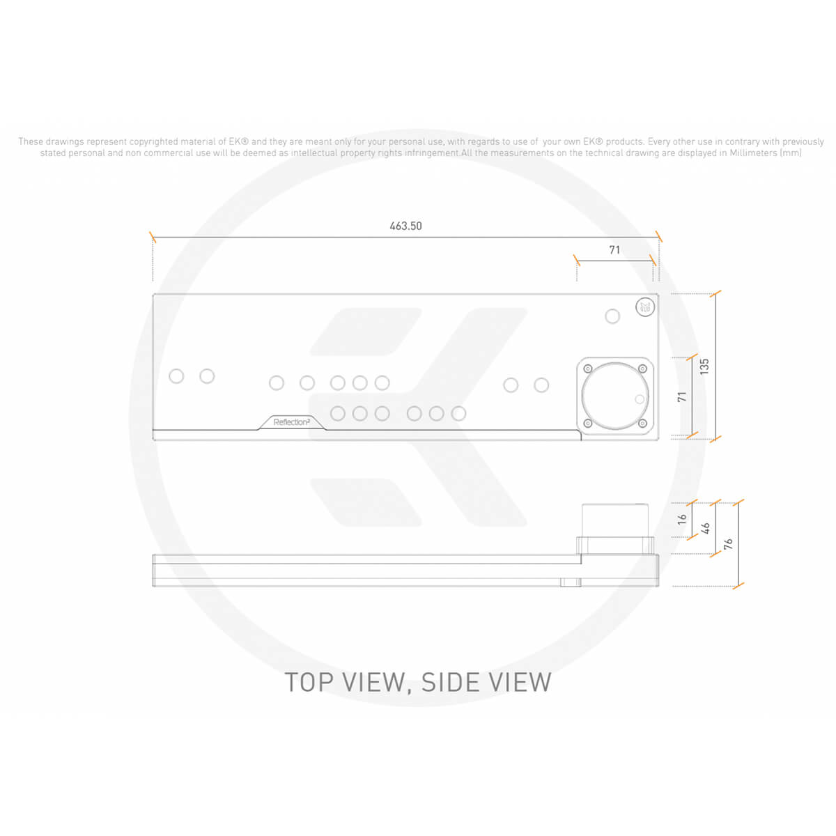 EKWB EK-Quantum Reflection?? 7000D D5 PWM D-RGB ?€? Plexi