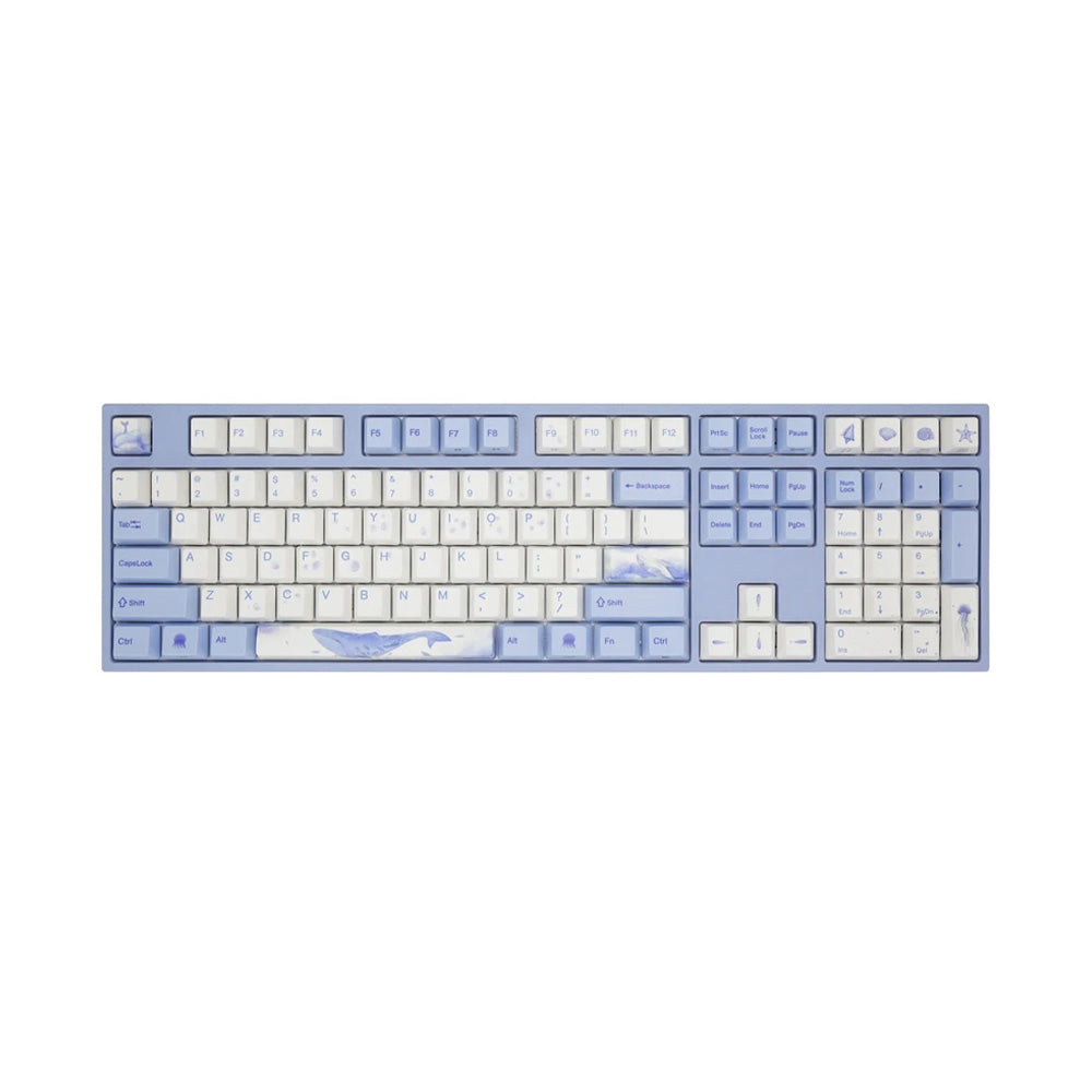 Varmilo VA108M Sea Melody White LED Dye Sub PBT Mechanical Keyboard - Cherry MX Blue