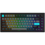 Akko 5075B Plus Black & Cyan 75% RGB Wireless Mechanical Keyboard - Creamy Yellow Switch