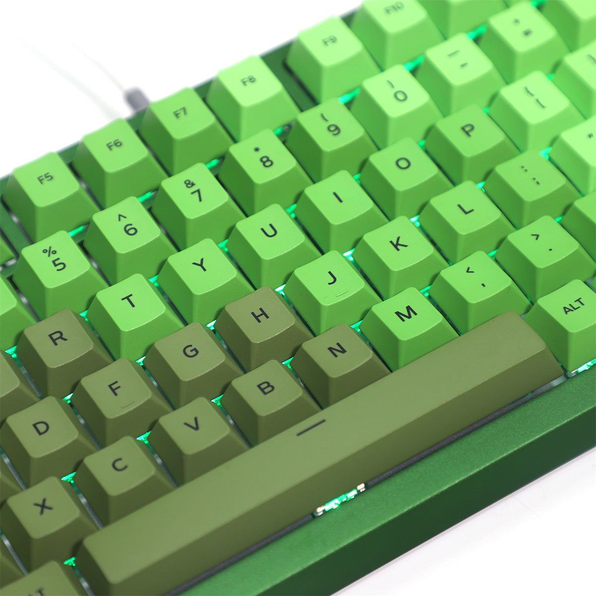 Glorious GMMK Pro 75% Custom Mechanical Keyboard Linear Switch - Verdant Silver