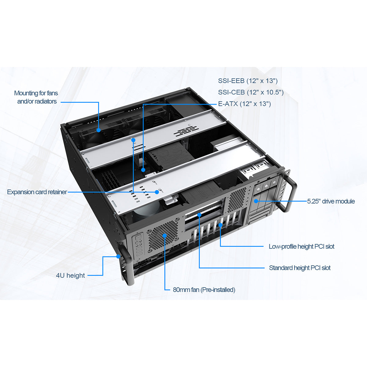 Silverstone RM47-502-I 4U Interchangable Rackmount case