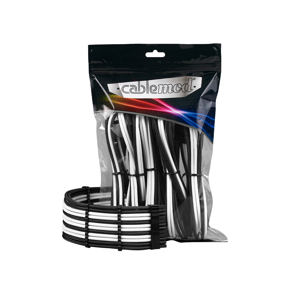 CableMod Pro ModMesh Sleeved 12VHPWR StealthSense Cable Extension Kit - Black + White