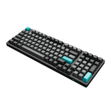 Akko 3098N Black & Cyan Wireless Keyboard RGB Backlighting Hot-Swappable keys TTC Brown Switch