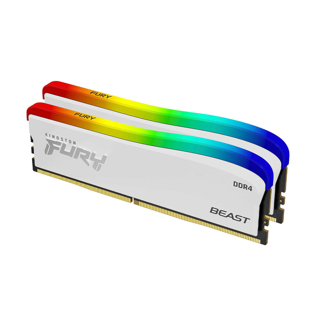 Kingston FURY Beast RGB 32GB (2x 16GB) DDR4-3600 C18 Memory Special Edition White