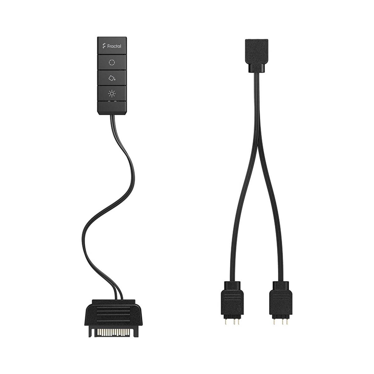 Fractal Design Aspect 12 RGB 120mm PWM Fan 3 Pack + Adjust 2 Fan Controller - White