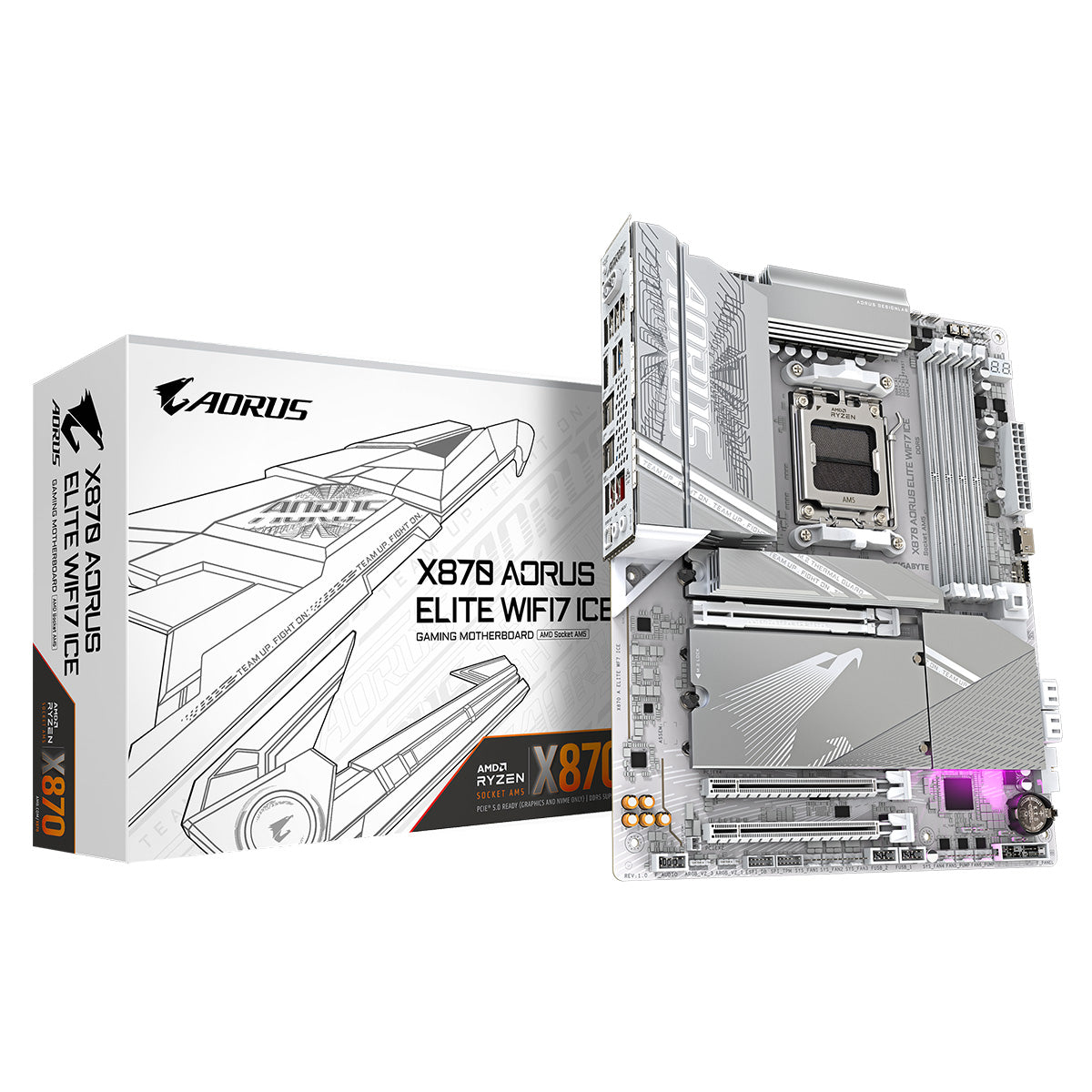 Gigabyte X870 AORUS ELITE WIFI7 ICE Motherboard