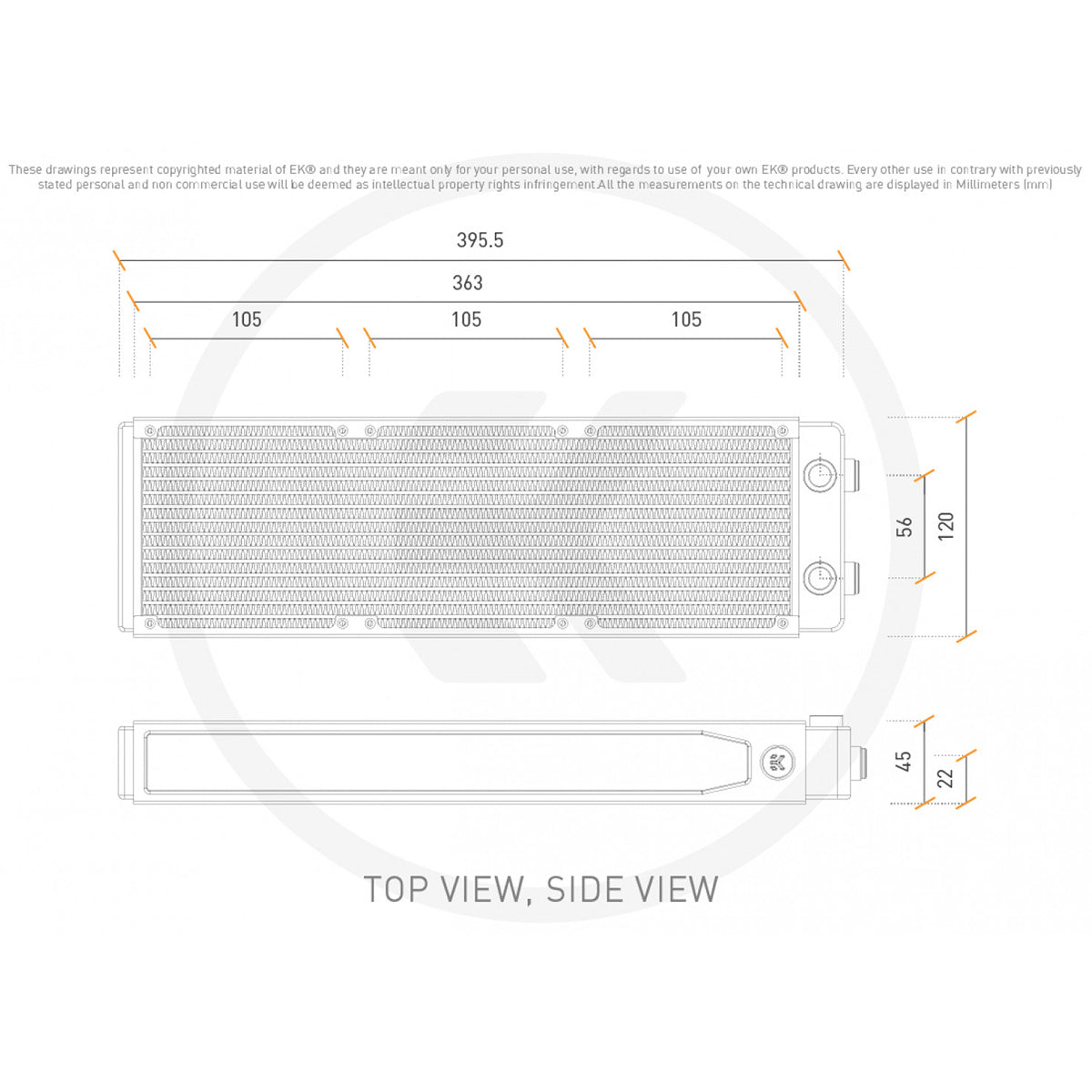 EKWB EK-Pro Radiator P360 Multiport - Black