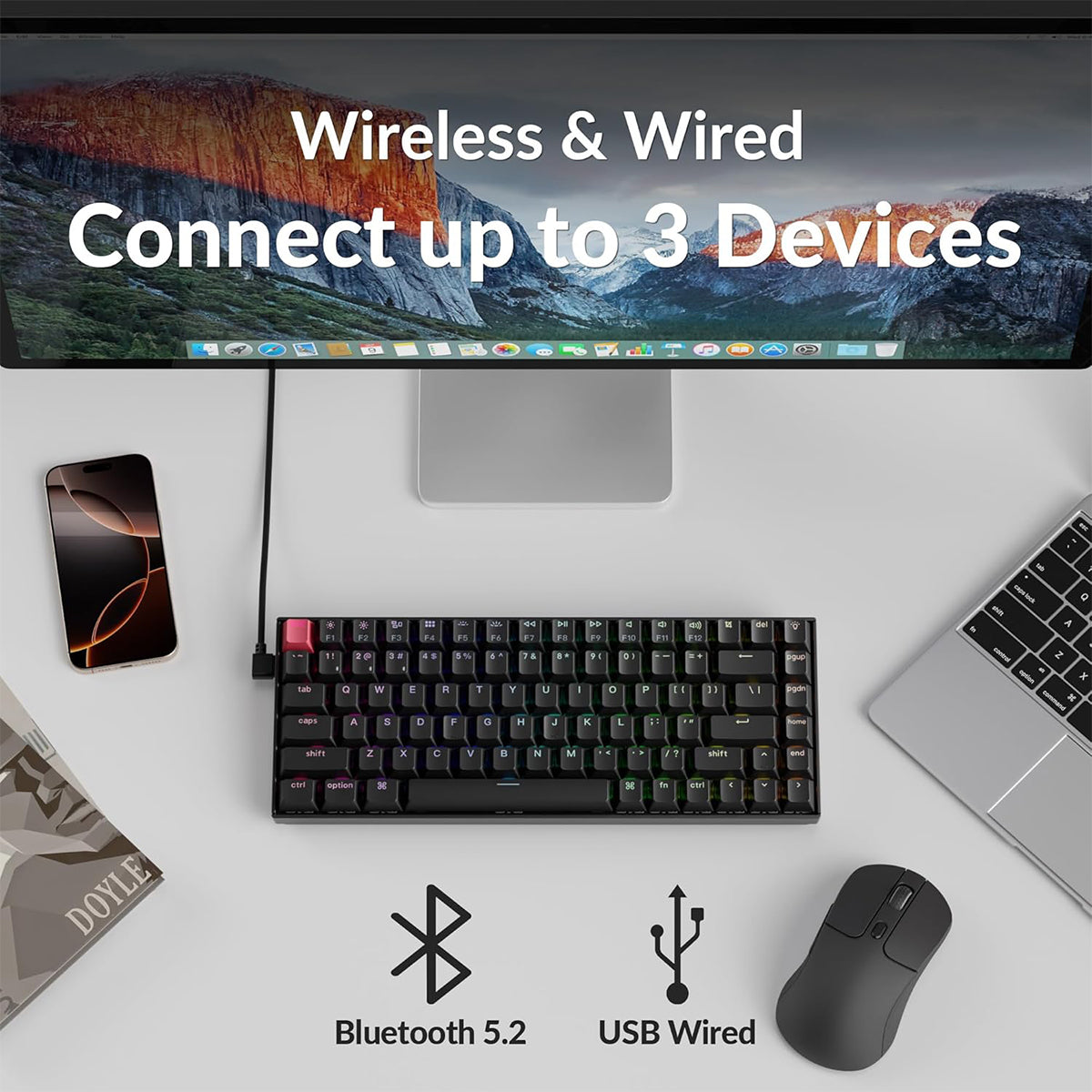 Keychron K2X 75% RGB Wireless Mechanical Keyboard - K Pro Red Switch