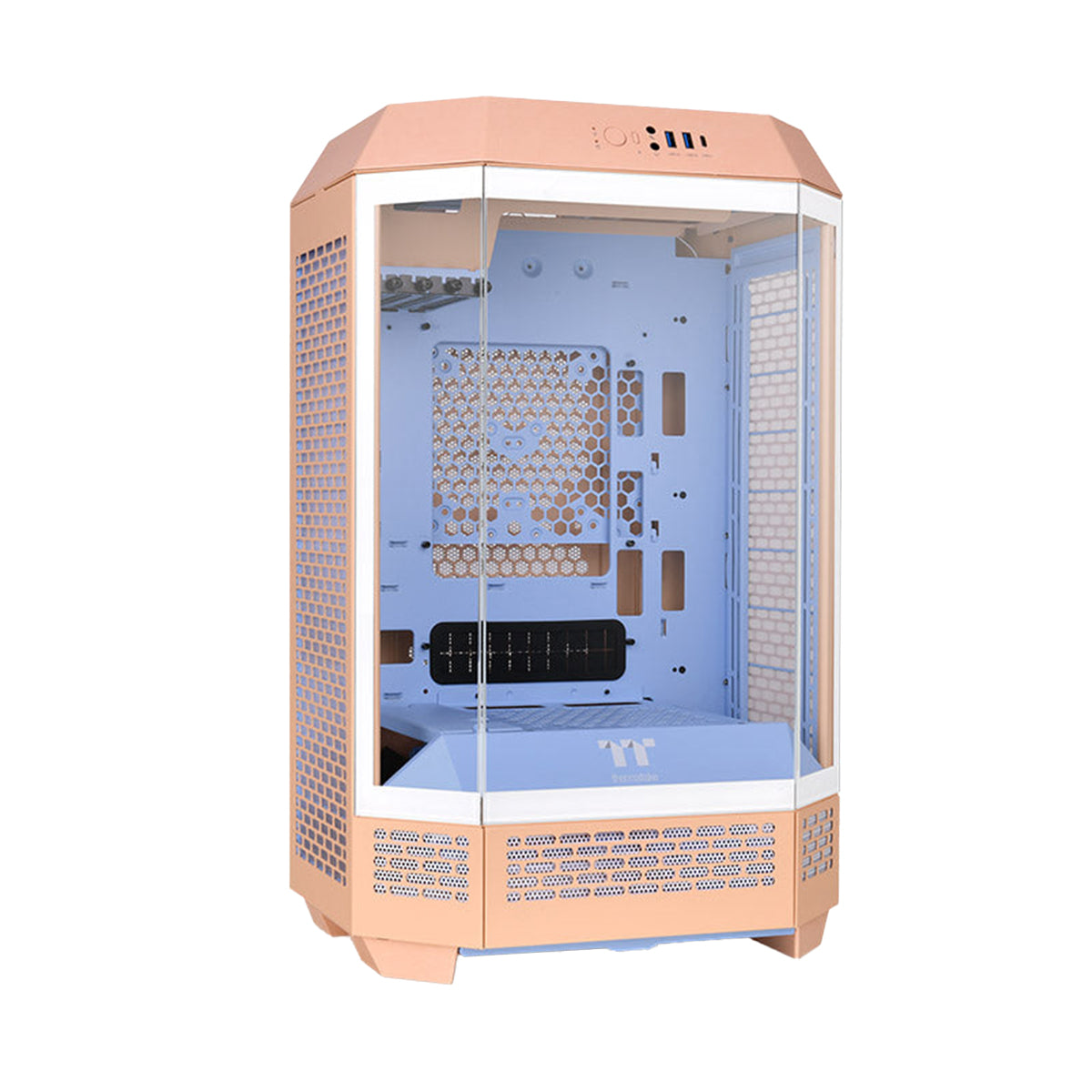 Thermaltake The Tower 300 Tempered Glass Micro Tower Case Peach Fuzz Edition