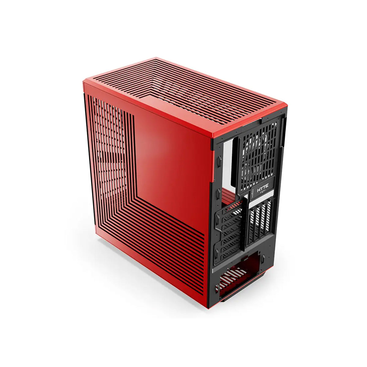 HYTE Y40 Tempered Glass Mid Tower Case Red and Black