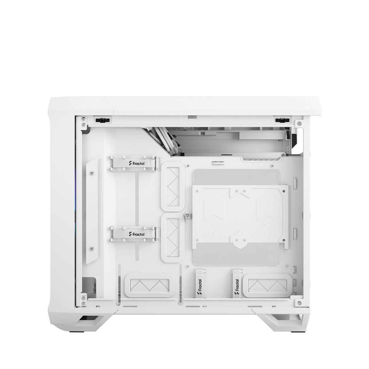 Fractal Design Torrent Nano RGB TG Tower Case - White Clear Tint