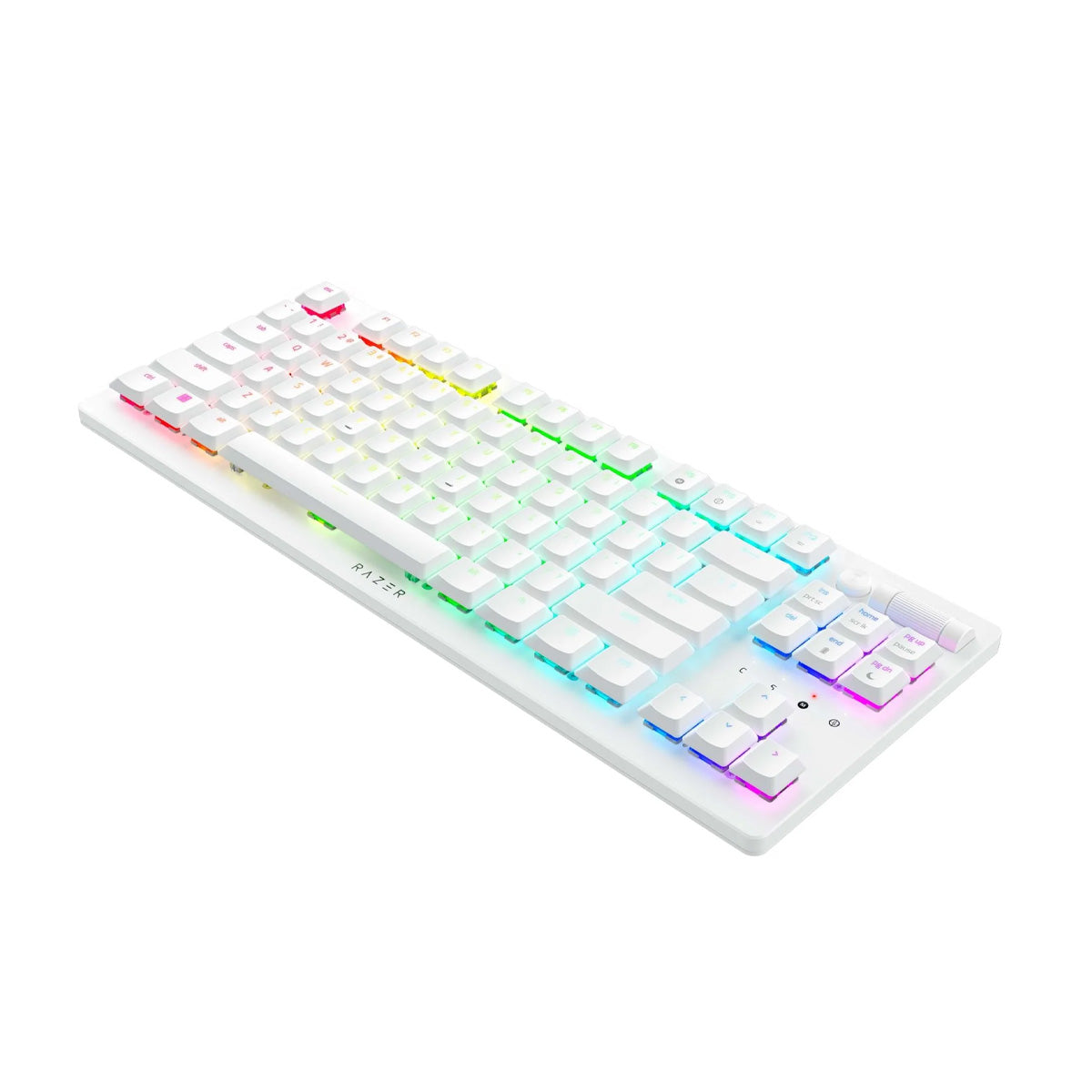 Razer DeathStalker V2 Pro Optical Wireless Gaming Keyboard Clicky Purple Switch - White