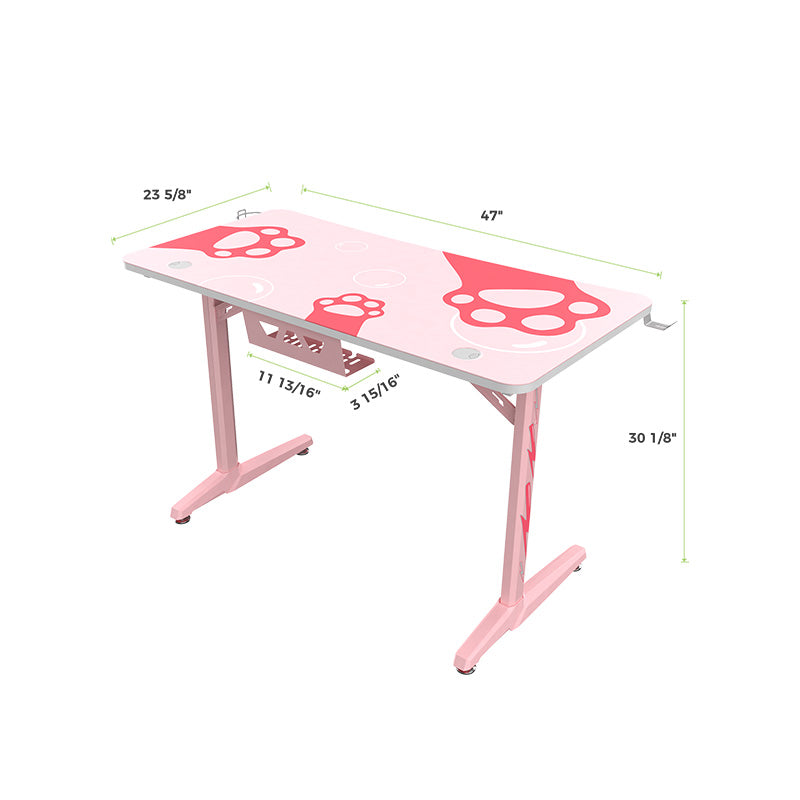 Eureka Ergonomic GIP-P47-PK Gaming Desk - Pink