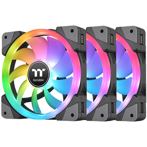 Thermaltake SWAFAN EX14 ARGB Magnetic Quick Connect PWM Cooling Fan (up to 2000RPM) Black Edition - 3 Fan Pack