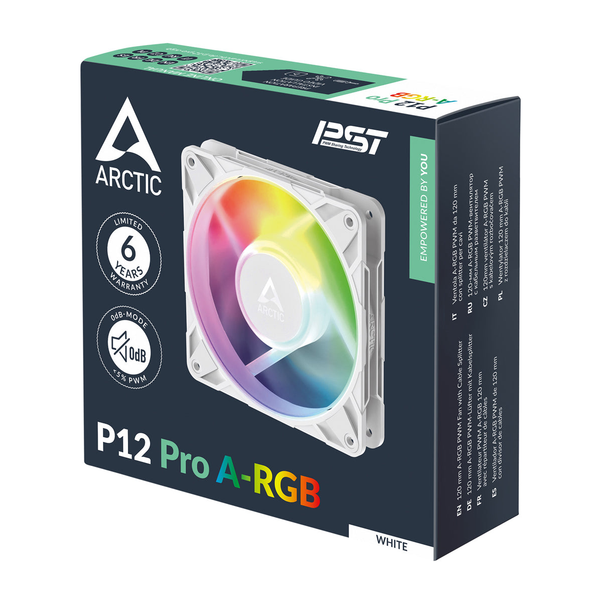 Arctic P12 PRO A-RGB 120mm Premium Cooling Fan - White