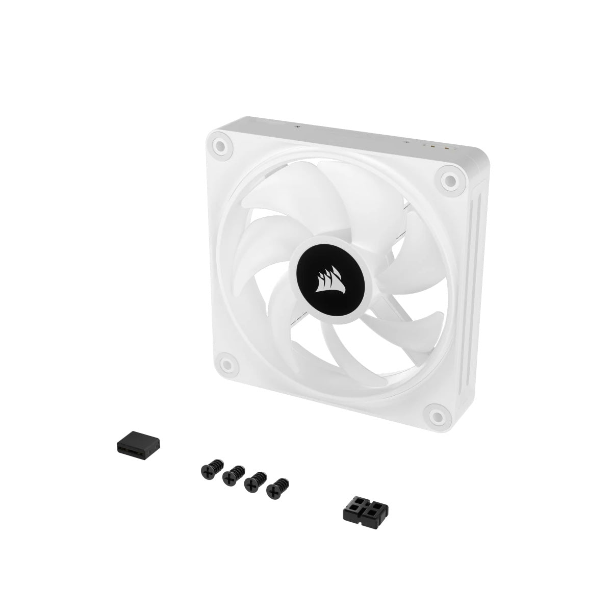 Corsair iCUE LINK QX120 RGB 120mm Magnetic Dome RGB Fan, Quad Fan Kit - White