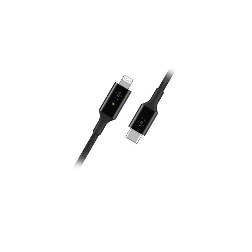 Belkin Smart LED USB-C to Lightning Cable - Black