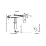 Brateck Lumi LDT21-C02 17" - 27" Dual Monitor Desk Mount