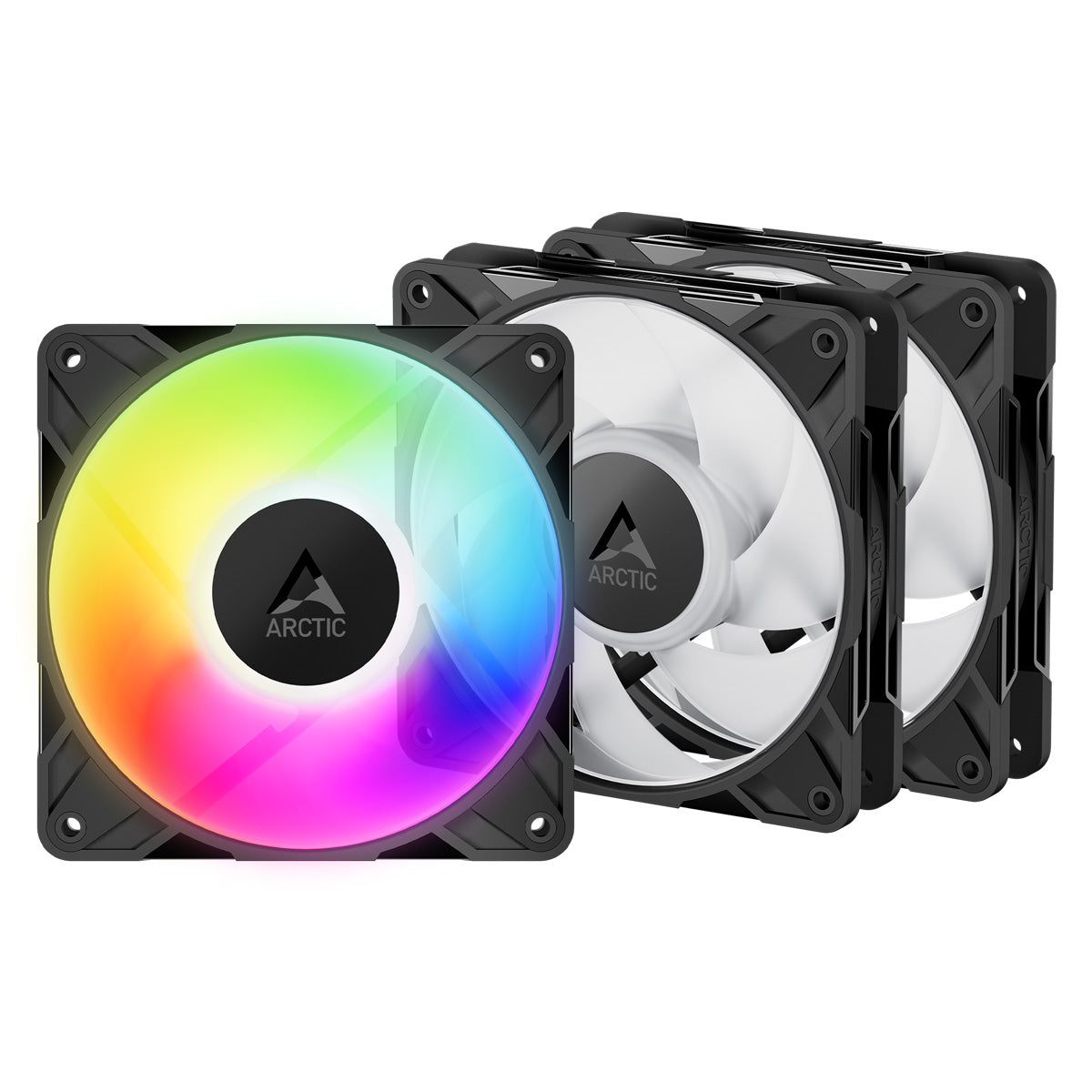 Arctic P12 PRO A-RGB 120mm Premium Cooling Fan - Black - 3 Pack