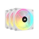 Corsair iCUE LINK QX120 RGB 120mm Magnetic Dome RGB Fan, Triple Fan Kit - White