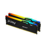 Kingston FURY Beast RGB 16GB (2x8GB) DDR5-5200 CL40 Memory (KF552C40BBAK2-16)