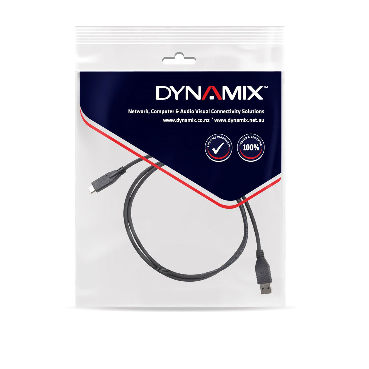 Dynamix USB 3.1 USB-A to USB-C Cable Up to 10G Data Transfer - 1M
