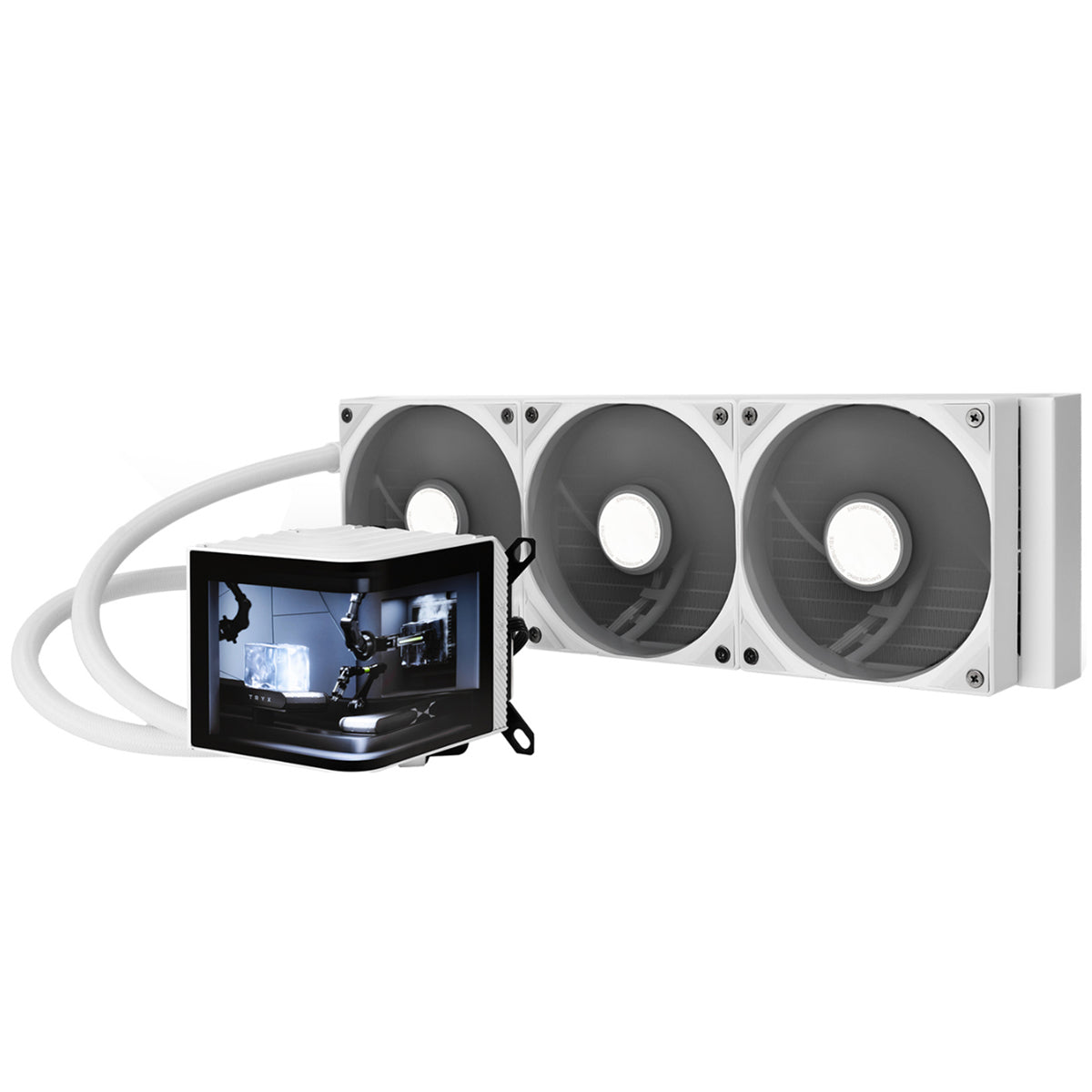 TRYX PANORAMA 360mm WHITE 6.67'' Curved AMOLED Screen AIO CPU Cooler