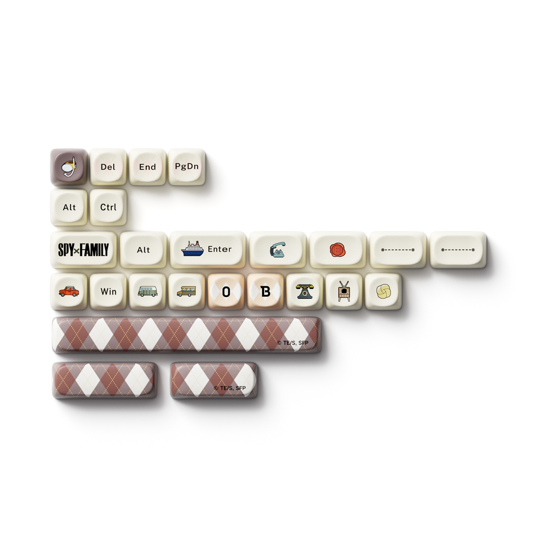 Akko x Spy Family Anya Waku! Waku! PBT MOA Profile Keycap Set - 133 Keys