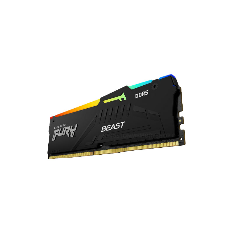 Kingston FURY Beast RGB 16GB (2x8GB) DDR5-5200 CL40 Memory (KF552C40BBAK2-16)