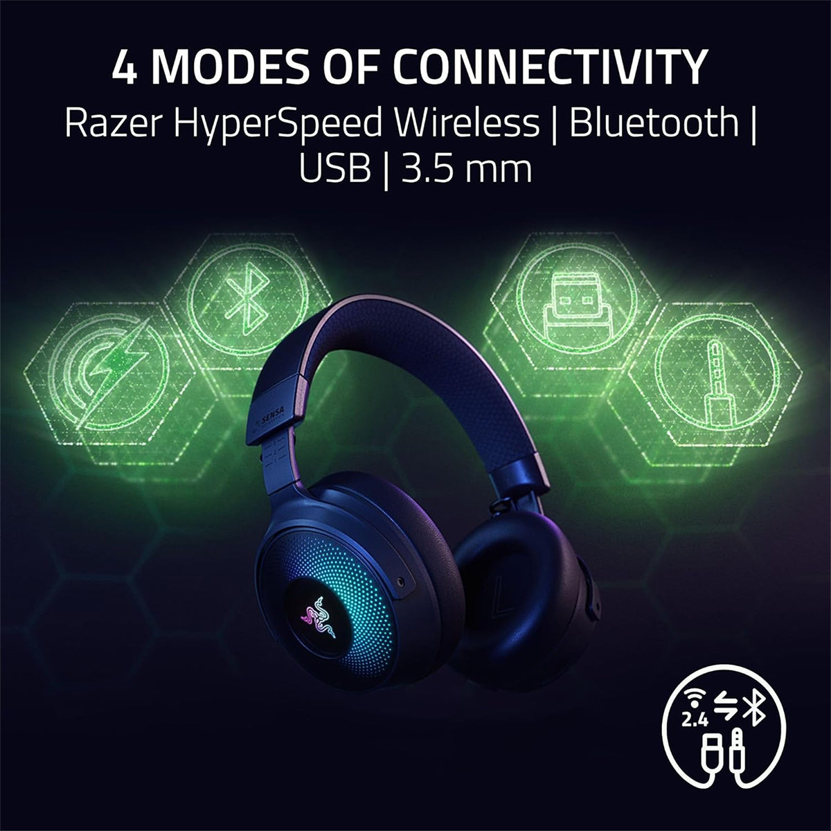 Razer Kraken V4 Pro Wireless Gaming Headset with Control Hub