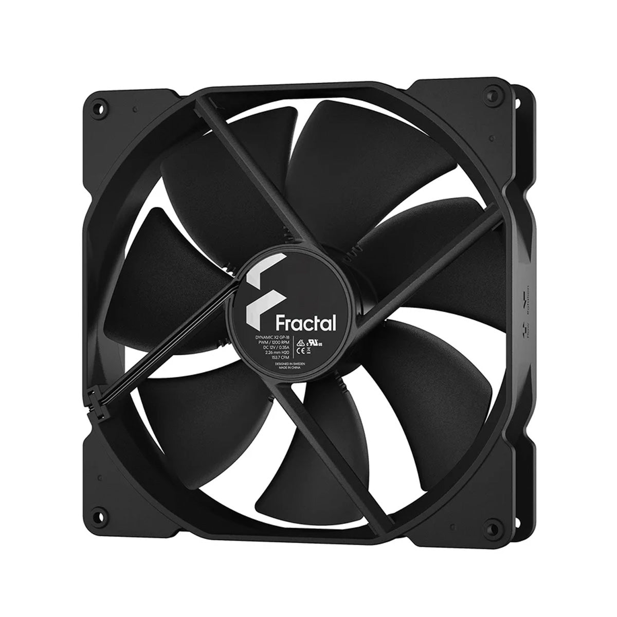 Havn BF 360 ATX Mid Tower Case + 2x Fractal Design Dynamic GP-18 180mm Fans - Black