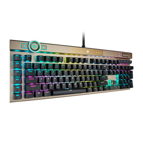 Corsair K100 RGB Optical-Mechanical Keyboard - Gold