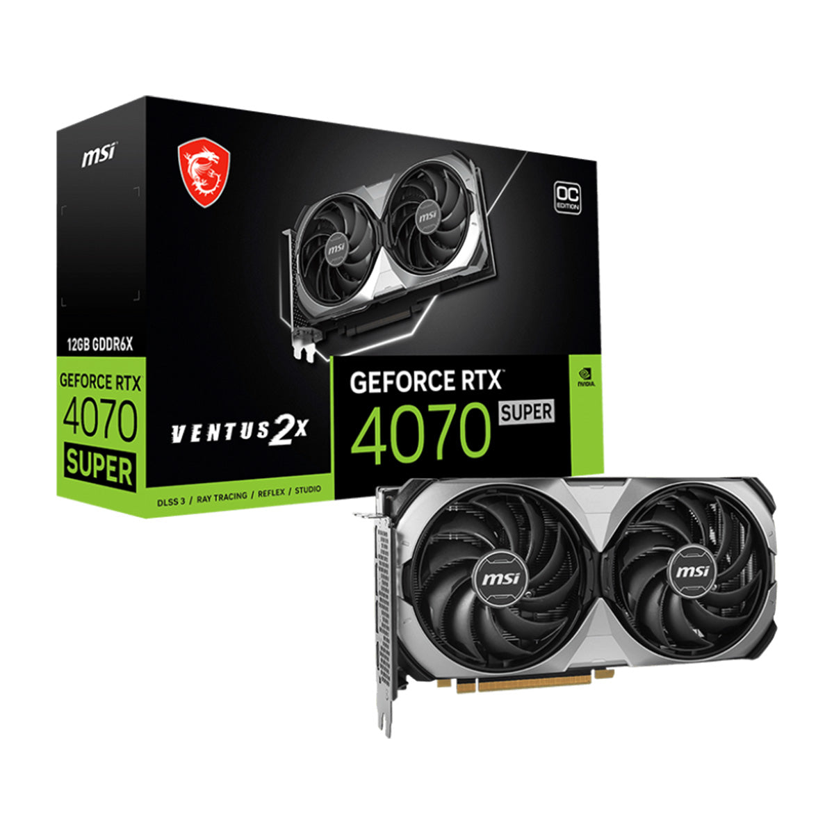 MSI GeForce RTX 4070 SUPER VENTUS 2X OC 12GB Graphics Card