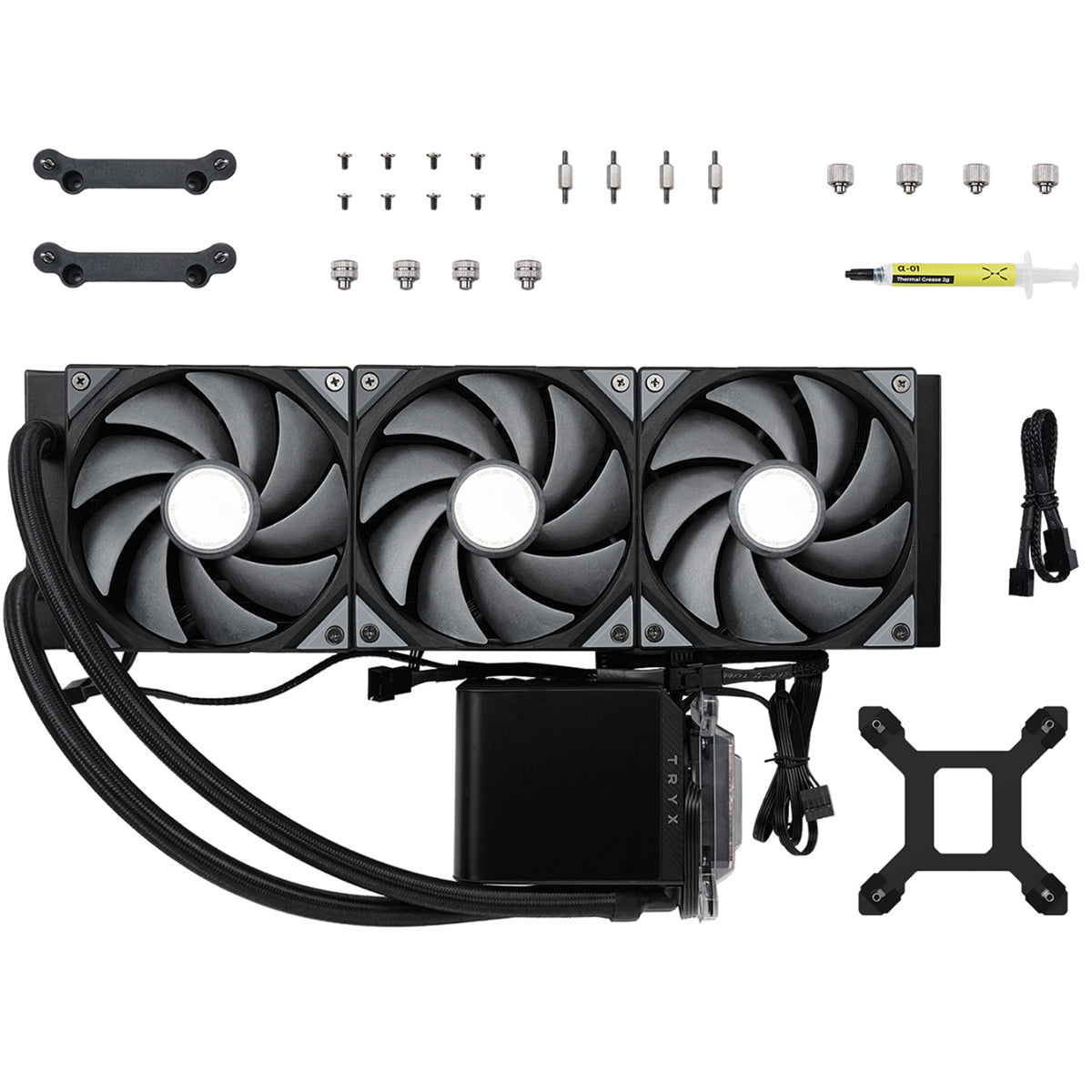 TRYX PANORAMA 360mm BLACK 6.67'' Curved AMOLED Screen AIO CPU Cooler